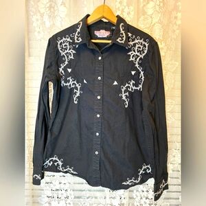 Brooks & Dunn Western Womens Pearl Snap Shirt, Panhandle Slim, Large